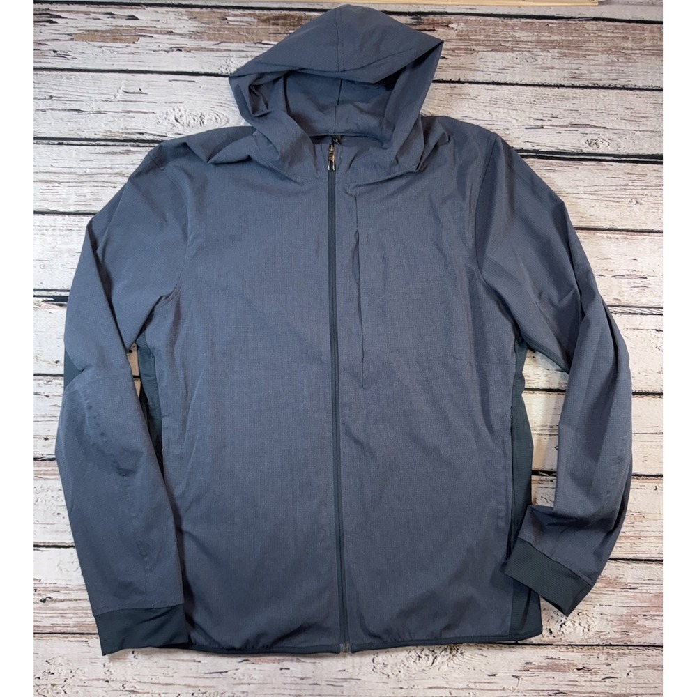 Lululemon Airing Easy Hoodie Jacket Mens‎ XL Breathable Blue Pockets Zip LM4749S - Picture 6 of 13